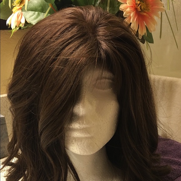 100% human hair lace front wig main image 6